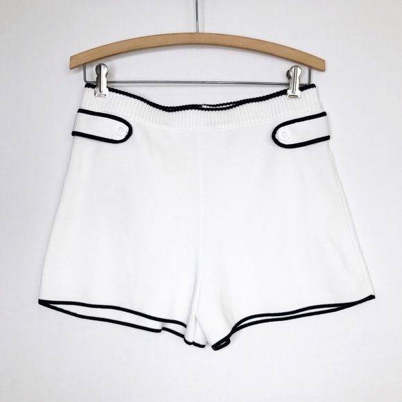 English factory ivory black trim knit shorts - Picture 10 of 10